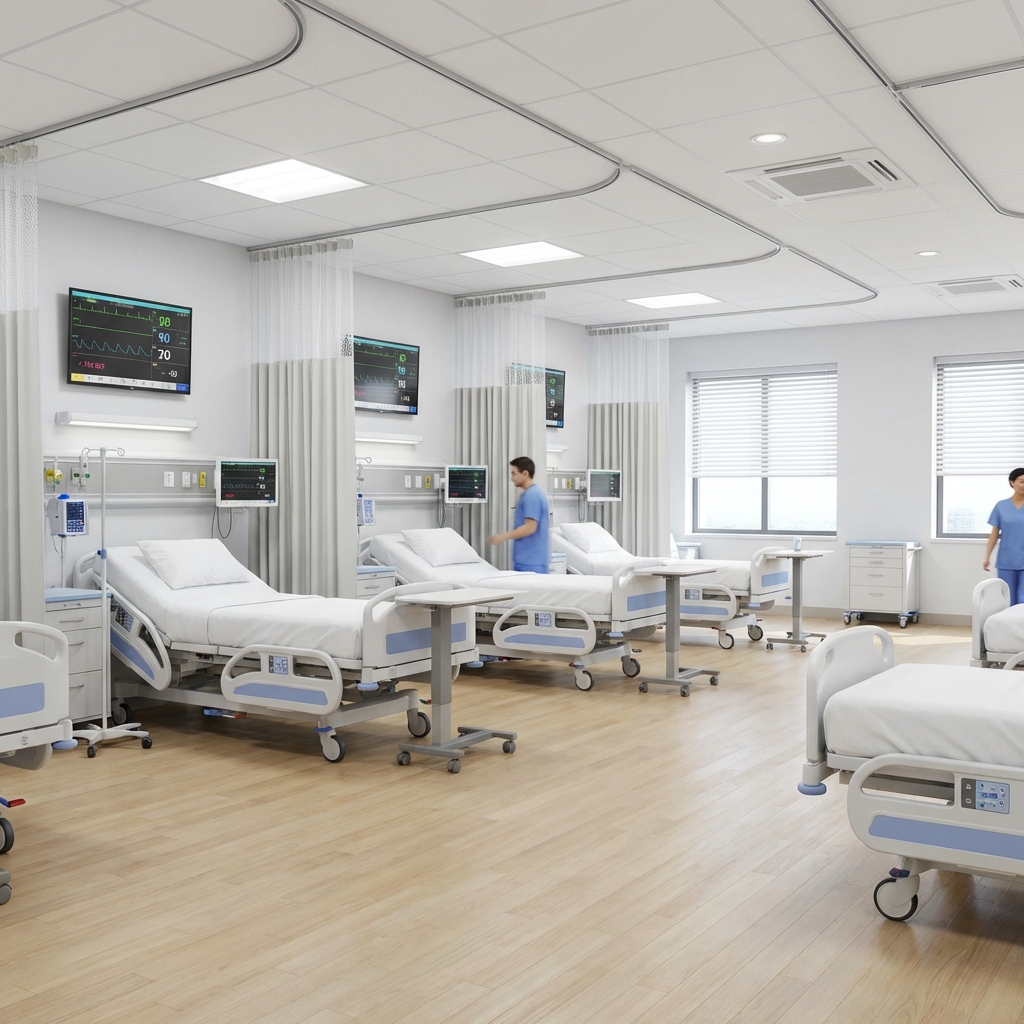 Modern City Hospital Patient Ward